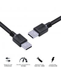 CABO DE DADOS USB A 2.0 MACHO PARA USB A 2.0 MACHO 28AWG PURO COBRE 2 METROS - PUAM2-2