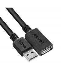 CABO EXTENSOR USB A 2.0 MACHO PARA USB A 2.0 FEMEA 28AWG PURO COBRE 1 METRO - PUAMF2-1