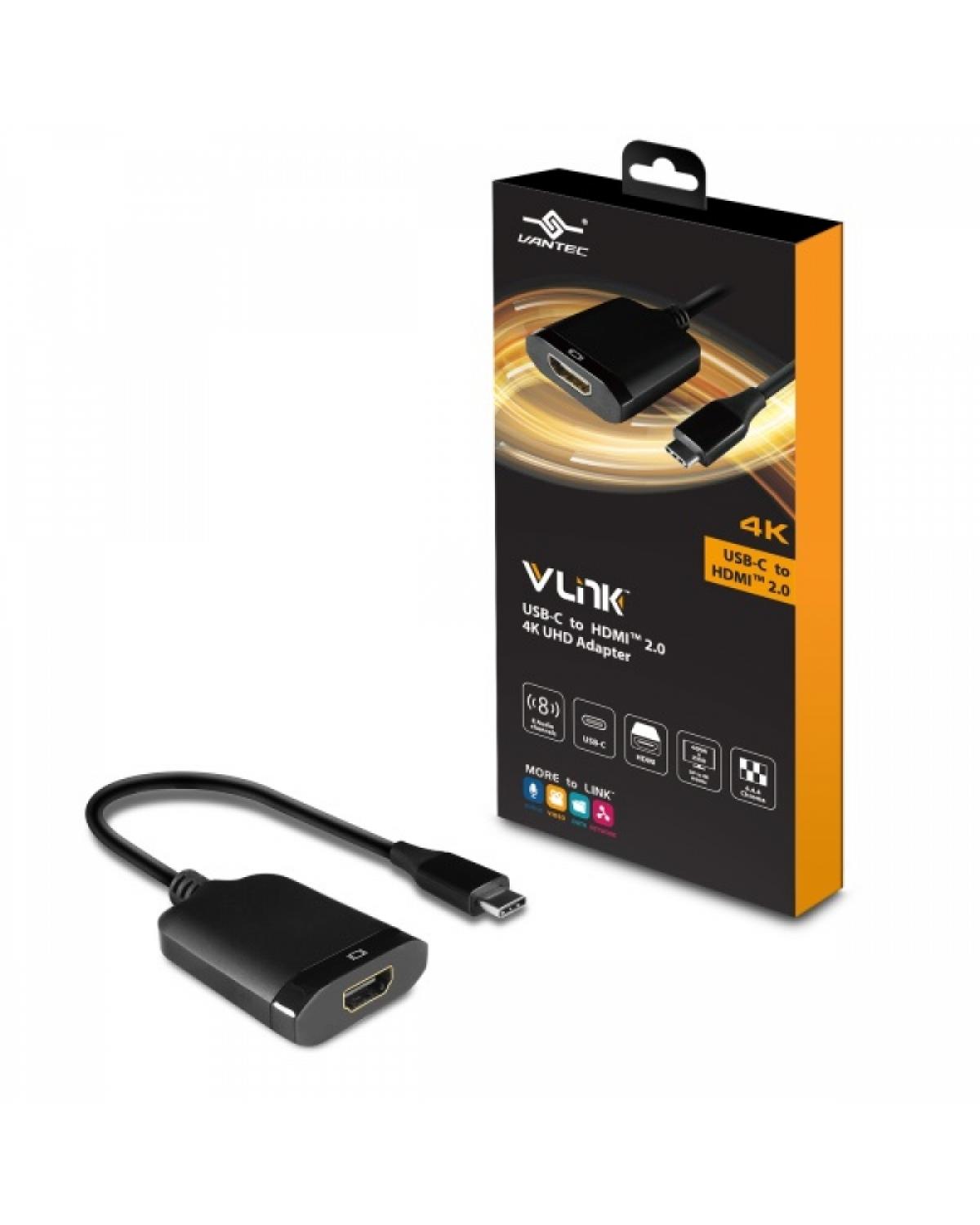 ADAPTADOR ATIVO USB-C PARA HDMI 2.0 - CB-CU300HD20 VANTEC