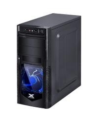 GABINETE GAMER VX GAMING ORION COM JANELA FRONTAL ACRÍLICA PRETO COM FAN FRONTAL 120MM LED AZUL