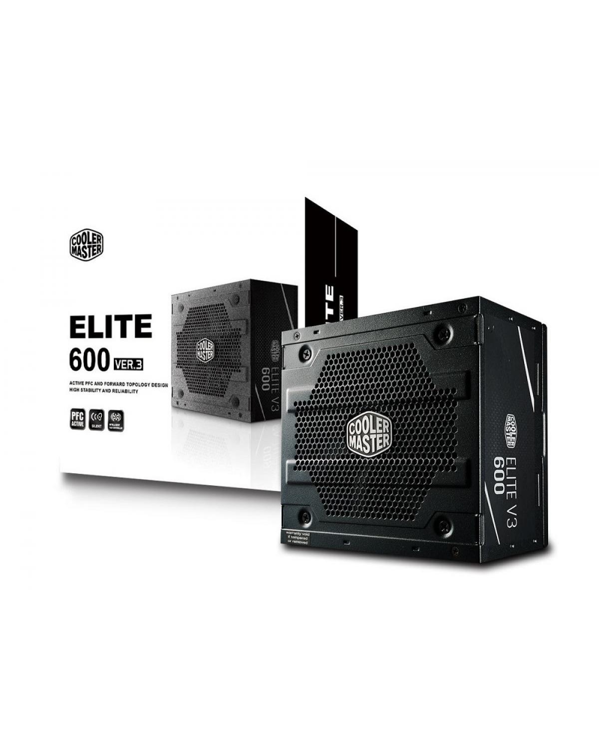 FONTE ATX ELITE V3 600W PFC ATIVO - MPW-6001-ACAAN1-WO