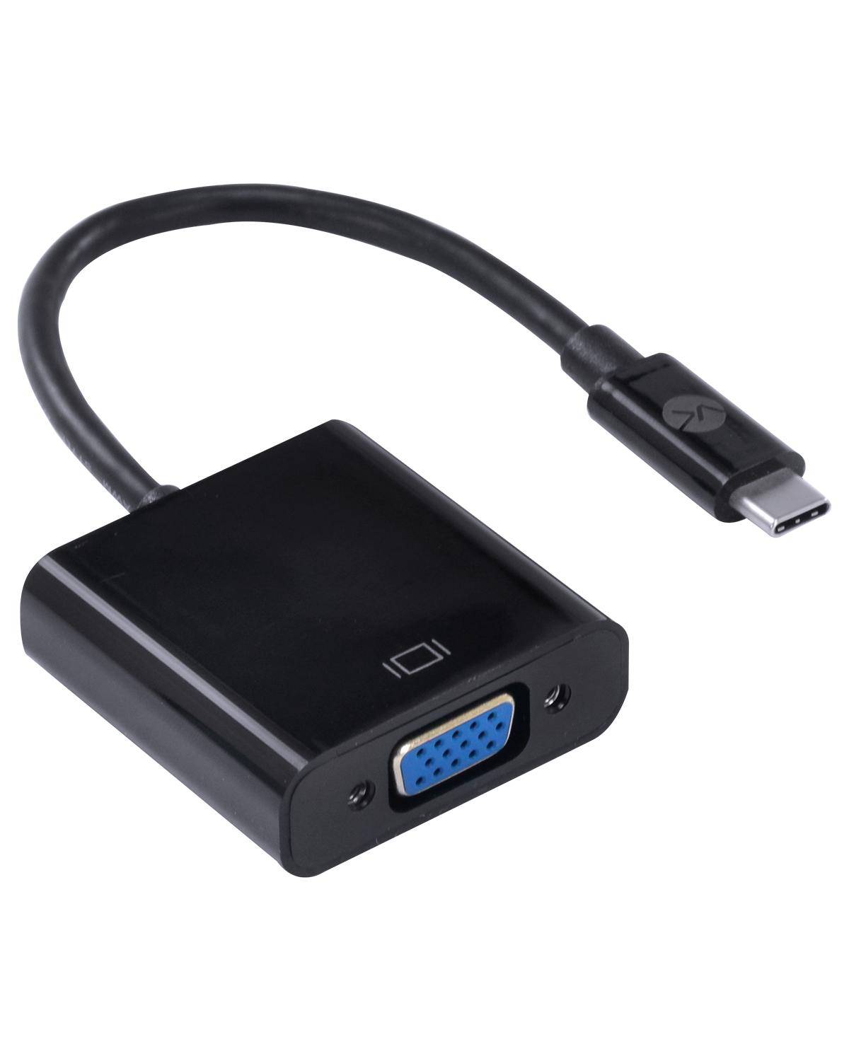 ADAPTADOR USB TIPO C X VGA FÊMEA FULL HD 1080P 20CM - ACHDMI-20