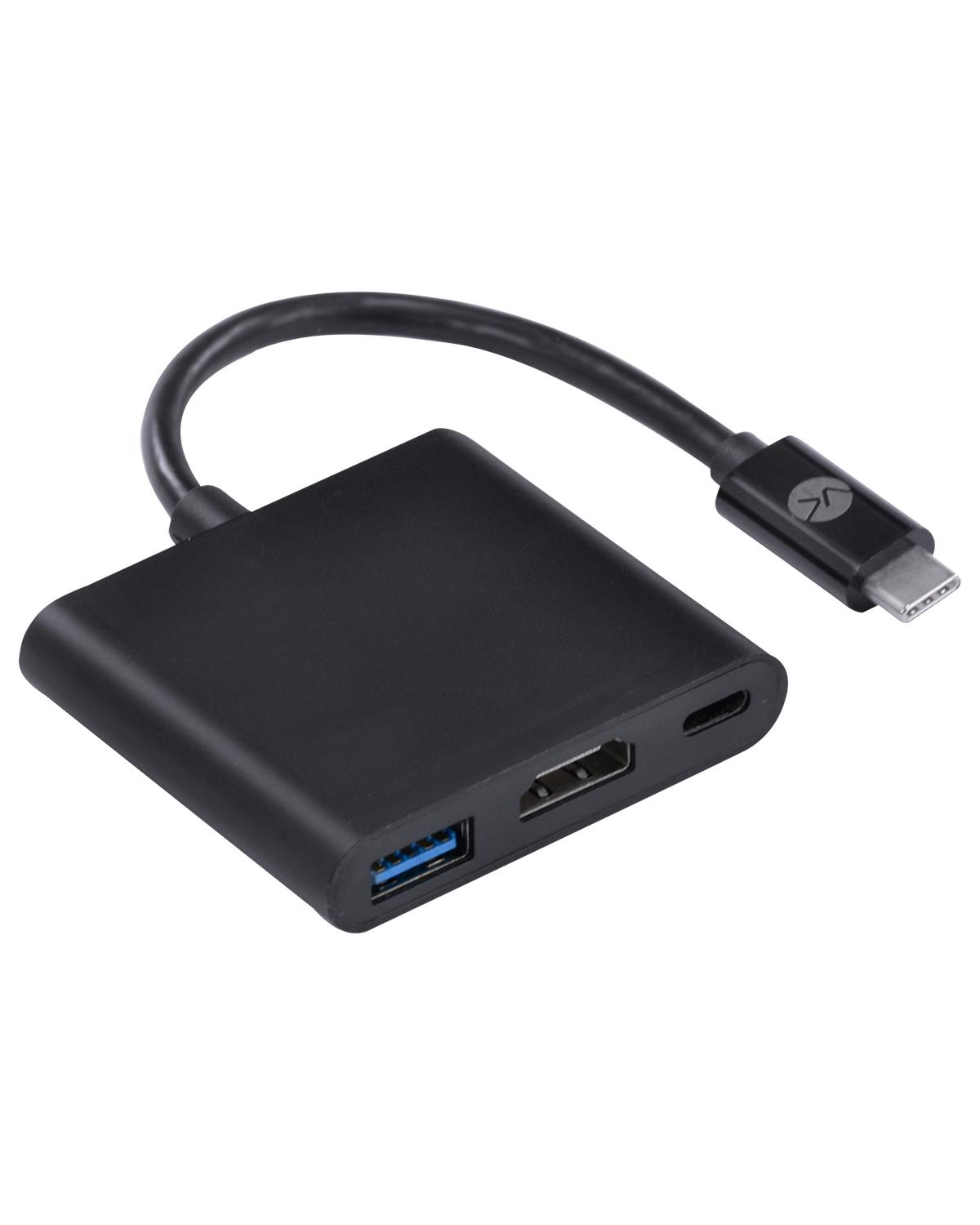 ADAPTADOR HUB USB TIPO C X USB TIPO C, HDMI 4K, USB 3.0,  5GBPS 20CM - HCHUC-20