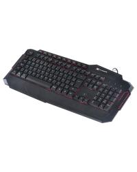 TECLADO USB GAMER VX GAMING HERCULES COM MULTIMIDIA LED 3 CORES CABO USB 1.8 METROS ABNT2 PRETO - GT200