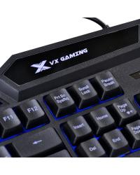 TECLADO USB GAMER VX GAMING HERCULES COM MULTIMIDIA LED 3 CORES CABO USB 1.8 METROS ABNT2 PRETO - GT200