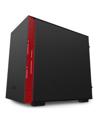 GABINETE MINI-ITX - H210I MATTE BLACK/RED - COM CONTROLADORA DE FANS + FITA DE LED - CA-H210I-BR