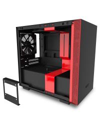 GABINETE MINI-ITX - H210 BLACK/RED - LATERAL COM VIDRO TEMPERADO - CA-H210B-BR