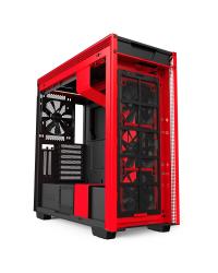 GABINETE ATX MID-TOWER - H710I MATTE BLACK/RED - COM CONTROLADORA DE FANS + 2 FITAS DE LED - CA-H710I-BR