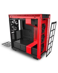 GABINETE ATX MID-TOWER - H710I MATTE BLACK/RED - COM CONTROLADORA DE FANS + 2 FITAS DE LED - CA-H710I-BR