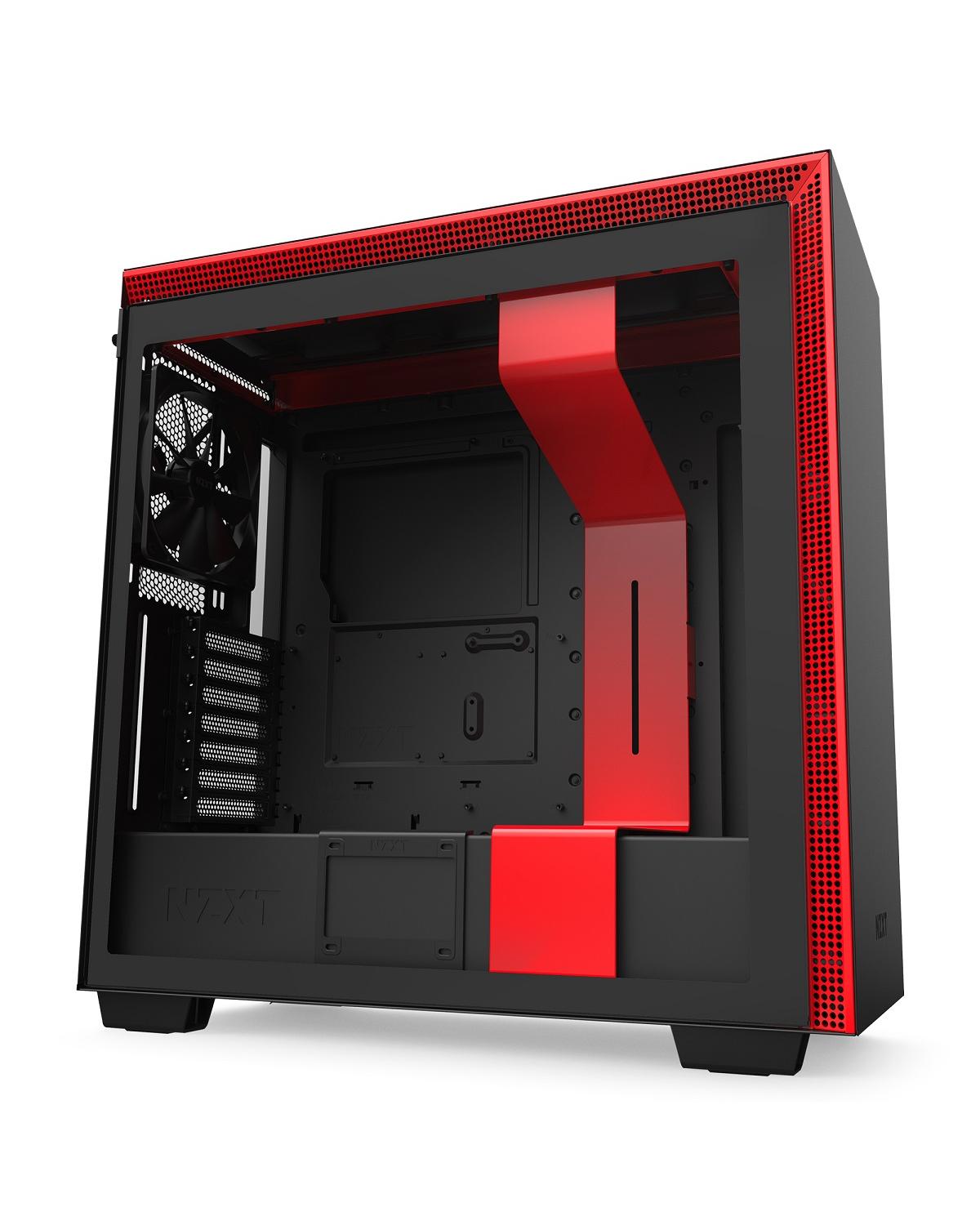 GABINETE ATX MID-TOWER - H710 BLACK/RED - LATERAL COM VIDRO TEMPERADO - CA-H710B-BR