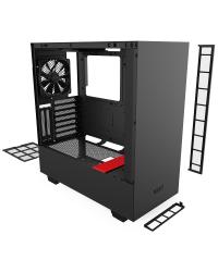 GABINETE ATX MID-TOWER - H510I MATTE BLACK/RED - COM CONTROLADORA DE FANS + 2 FITAS DE LED - CA-H510I-BR