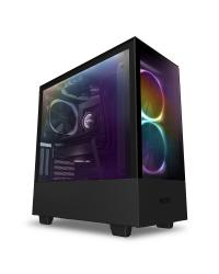 GABINETE ATX MID-TOWER - H510 ELITE BLACK - FRONTAL DE VIDRO + 2 FANS RGB + FITA DE LED - CA-H510E-B1