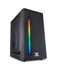 GABINETE GAMER VX GAMING AUSTRALIS PRETO FRONTAL COM FITA LED RGB