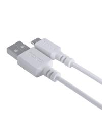 CABO PARA CELULAR USB A 2.0 PARA USB TIPO C 1 METRO BRANCO - PUACB-01