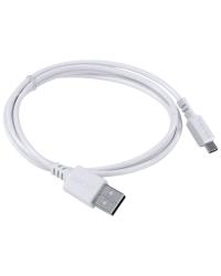 CABO PARA CELULAR USB A 2.0 PARA USB TIPO C 1 METRO BRANCO - PUACB-01