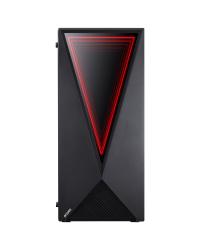 GABINETE MID-TOWER VECTOR PRETO 3 FANS RGB LATERAL EM VIDRO TEMPERADO - VCPTRGB3FV