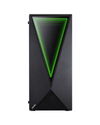 GABINETE MID-TOWER VECTOR PRETO 3 FANS RGB LATERAL EM VIDRO TEMPERADO - VCPTRGB3FV