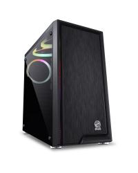 GABINETE MID-TOWER POLARIS PRETO 3 FANS RGB LATERAL EM VIDRO TEMPERADO - PLPTRGB3FV