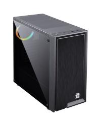 GABINETE MID-TOWER POLARIS PRETO 3 FANS RGB LATERAL EM VIDRO TEMPERADO - PLPTRGB3FV