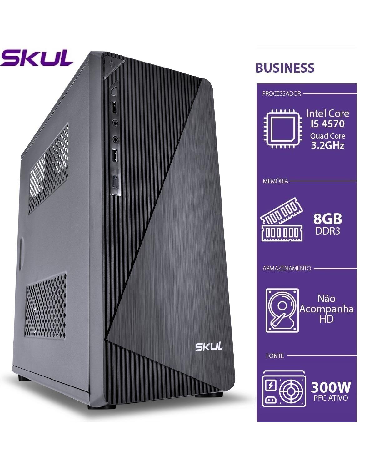 COMPUTADOR BUSINESS B500 - I5 4570 3.2GHZ 4ªGER MEM 8GB DDR3 SEM HD HDMI/VGA FONTE 300W