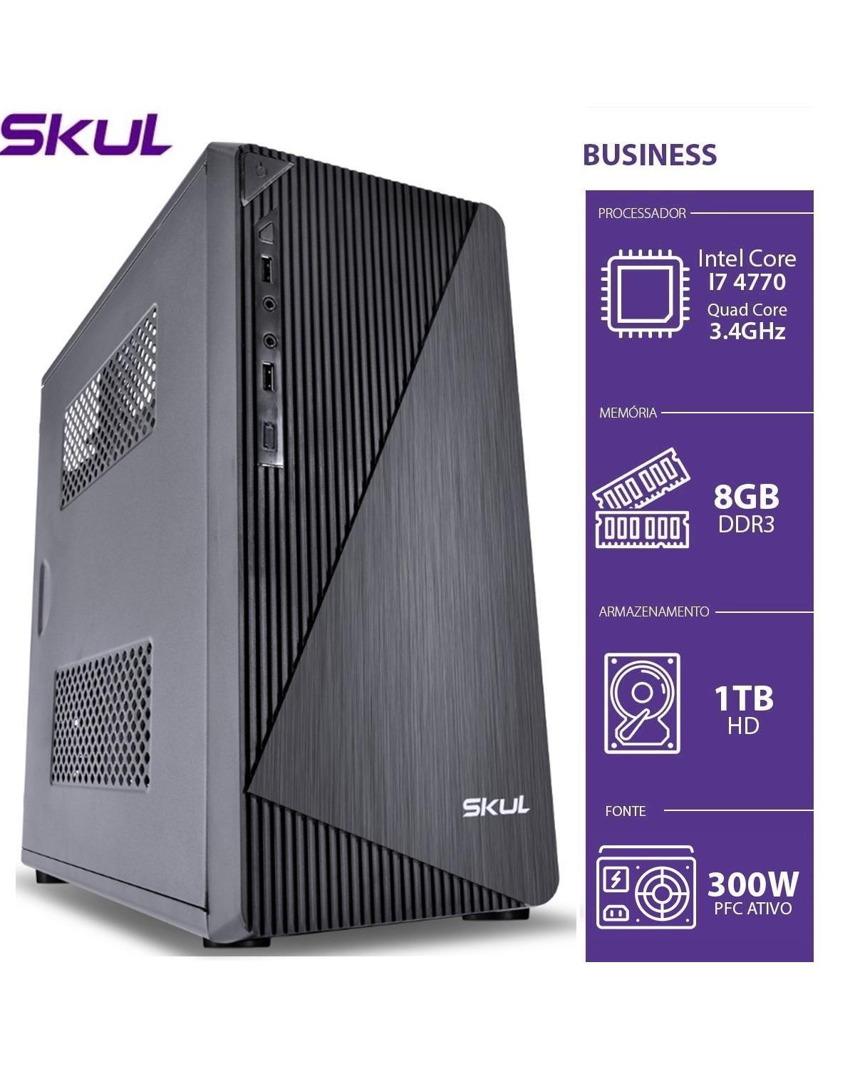 COMPUTADOR BUSINESS B700 - I7 4770 3.4GHZ 4ªGER MEM 8GB DDR3 HD 1TB HDMI/VGA FONTE 300W PFC ATIVO