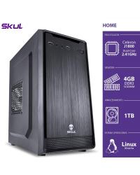 COMPUTADOR HOME H100 - CELERON DUAL CORE J1800 2.41GHZ 4GB DDR3 SODIMM HD 1TB HDMI/VGA FONTE 200W