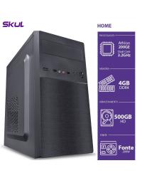 COMPUTADOR HOME H200 - ATHLON DUAL CORE 200GE 3.2GHZ 4GB DDR4 HD 500GB HDMI/VGA FONTE 200W