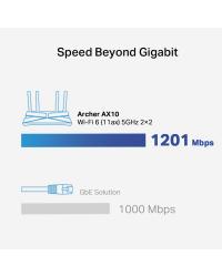 ROTEADOR WIRELESS AX1500 WI-FI 6 DUAL BAND 2,4/5GHZ ARCHER AX10