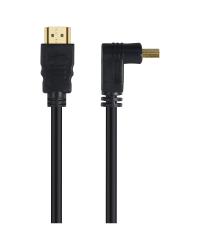 CABO HDMI 2.0 4K ULTRA HD 3D CONEXÃO ETHERNET COM 01 CONECTOR 90º 10 METROS - H2090-10