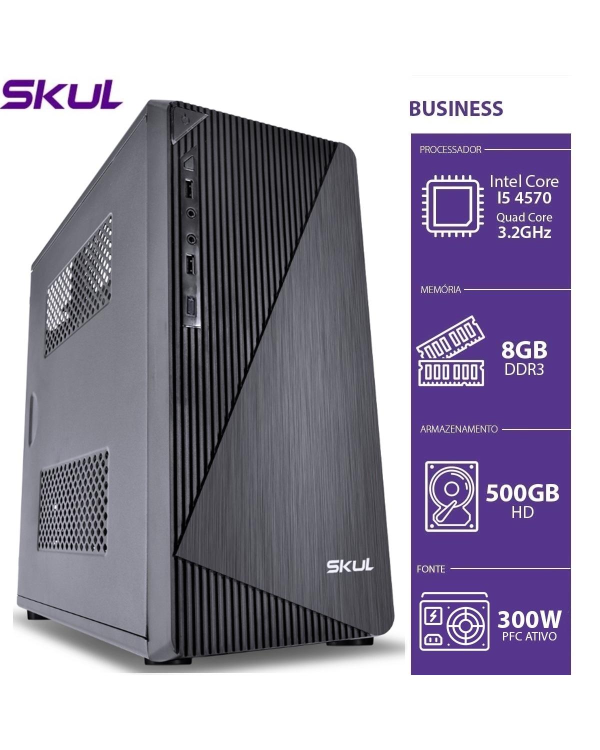 COMPUTADOR BUSINESS B500 - I5 4570 3.2GHZ 4ªGER MEM 8GB DDR3 HD 500GB HDMI/VGA FONTE 300W