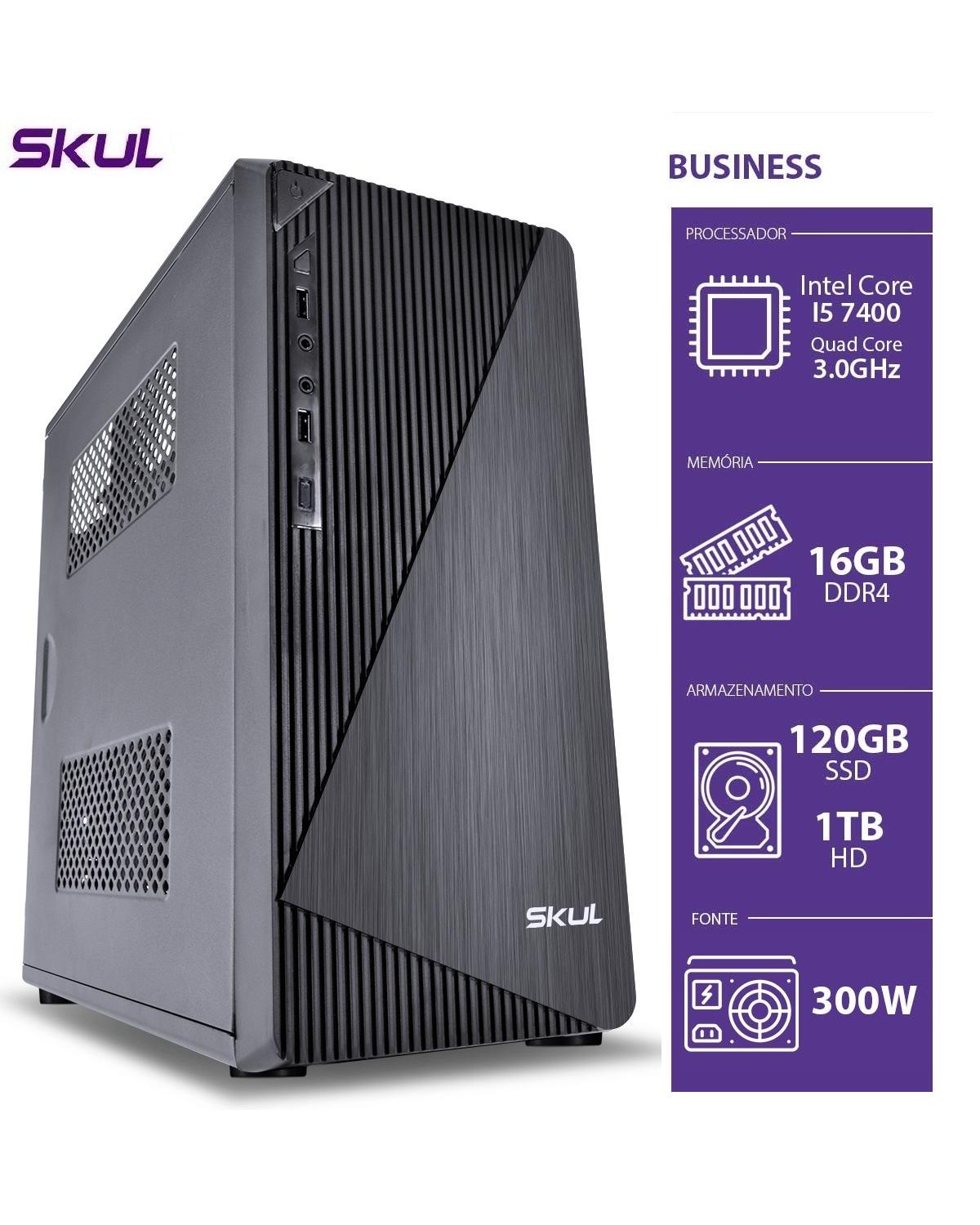 COMPUTADOR BUSINESS B500 - I5 7400 3.0GHZ 16GB DDR4 (2X 8GB) SSD 120GB HD 1TB HDMI/VGA FONTE 300W