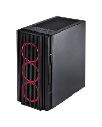 GABINETE MID-TOWER ATMOS PRETO COM 4 FANS 120MM LED VERMELHO - LATERAL EM VIDRO TEMPERADO - ATPTVM4FCV