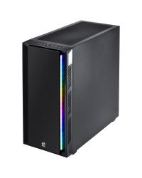 GABINETE MID-TOWER CHROMA PRETO COM LED E FAN TRASEIRO RGB - LATERAL EM VIDRO TEMPERADO - CHPTRGB1FCV