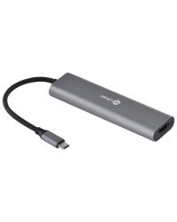 HUB USB TIPO C / TYPE C 5 EM 1 COM 2 USB 3.0 + HDMI + LEITOR DE CARTÃO SD E TF- HC-5