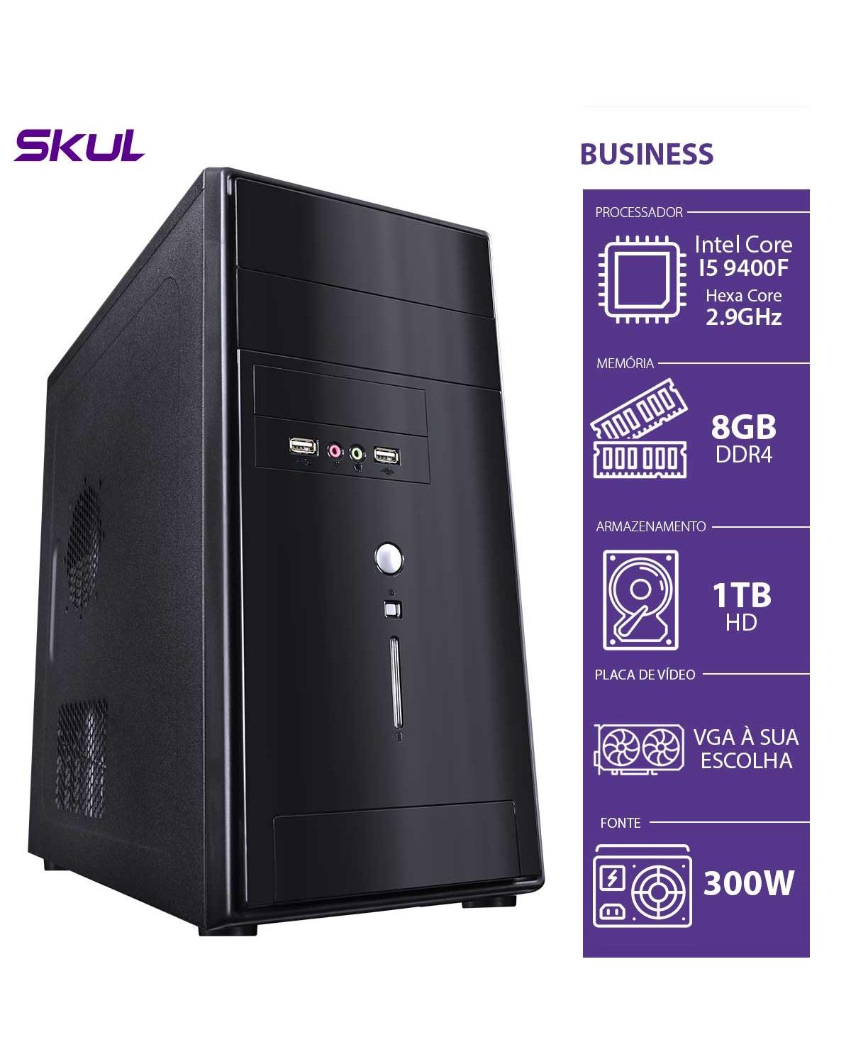 COMPUTADOR BUSINESS B500 - I5 9400F 2.9GHZ MEM 8GB DDR4 HD 1TB SEM VÍDEO FONTE 500W