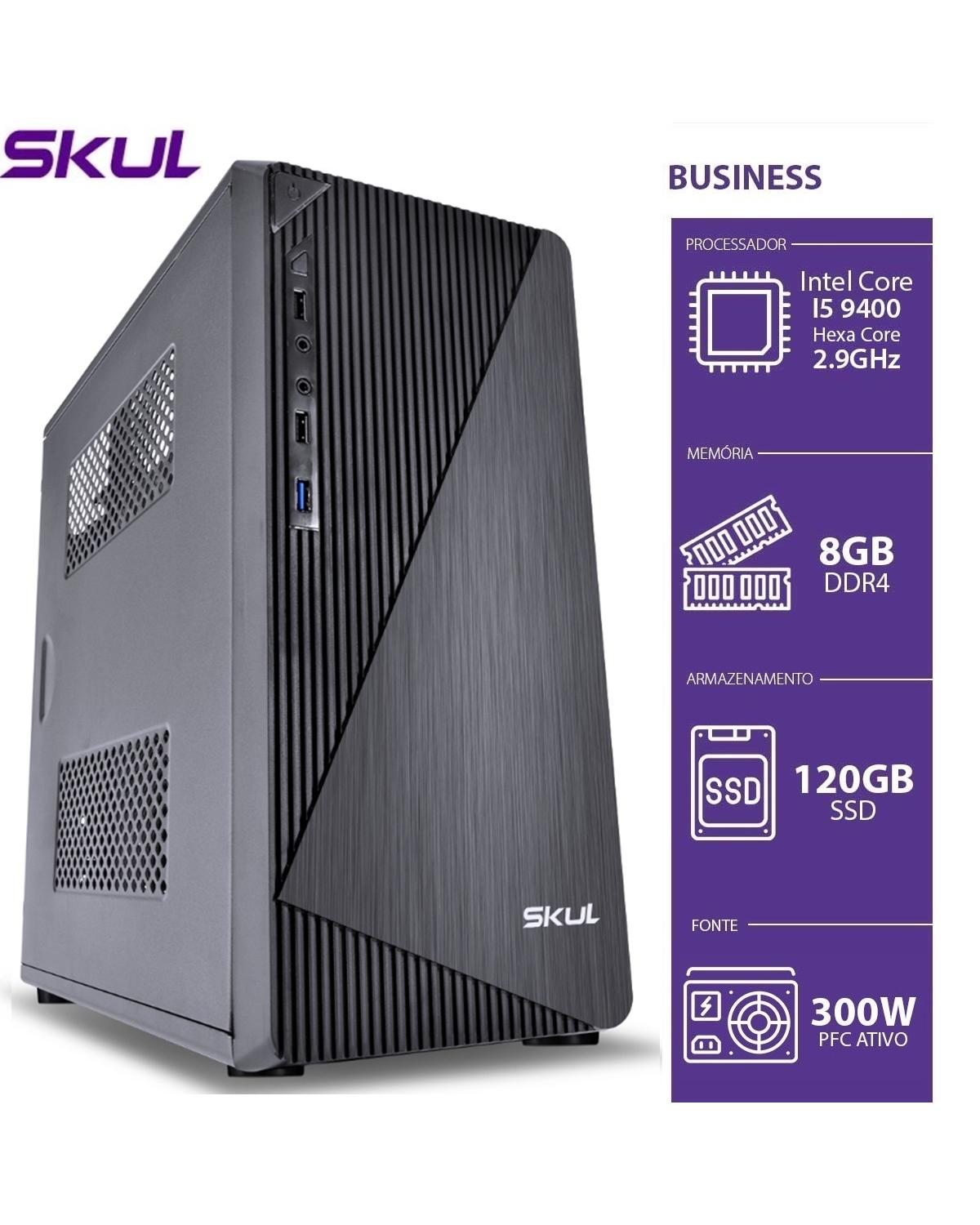 COMPUTADOR BUSINESS B500 - I5 9400 2.9GHZ MEM 8GB DDR4 SSD 120GB HDMI/VGA FONTE 300W