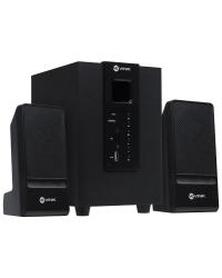 CAIXA DE SOM 2.1 GROOVE 20W SUBWOOFER + 2 CAIXAS SATÉLITE, EM MADEIRA - COM BLUETOOTH FM E CONTROLE REMOTO - CXGRO20W