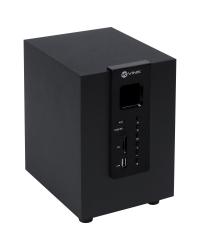 CAIXA DE SOM 2.1 GROOVE 20W SUBWOOFER + 2 CAIXAS SATÉLITE, EM MADEIRA - COM BLUETOOTH FM E CONTROLE REMOTO - CXGRO20W