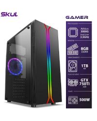 COMPUTADOR GAMER 1000 - ATHLON DUAL CORE 3000G 3.5GHZ 8GB DDR4 HD 1TB GTX 750TI 2GB FONTE 500W PFC ATIVO