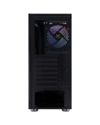 GABINETE GAMER EATX VX GAMING SAGITARIUS COM VIDRO TEMPERADO PRETO FRONTAL COM 3 FANS E FITA LED RGB