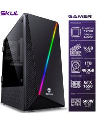 COMPUTADOR GAMER 7000 - I7 9700F 3.0GHZ 9ª GER. MEM. 16GB DDR4 SSD 480GB HD 1TB GTX 1650 4GB FONTE 600W 80 PLUS WHITE