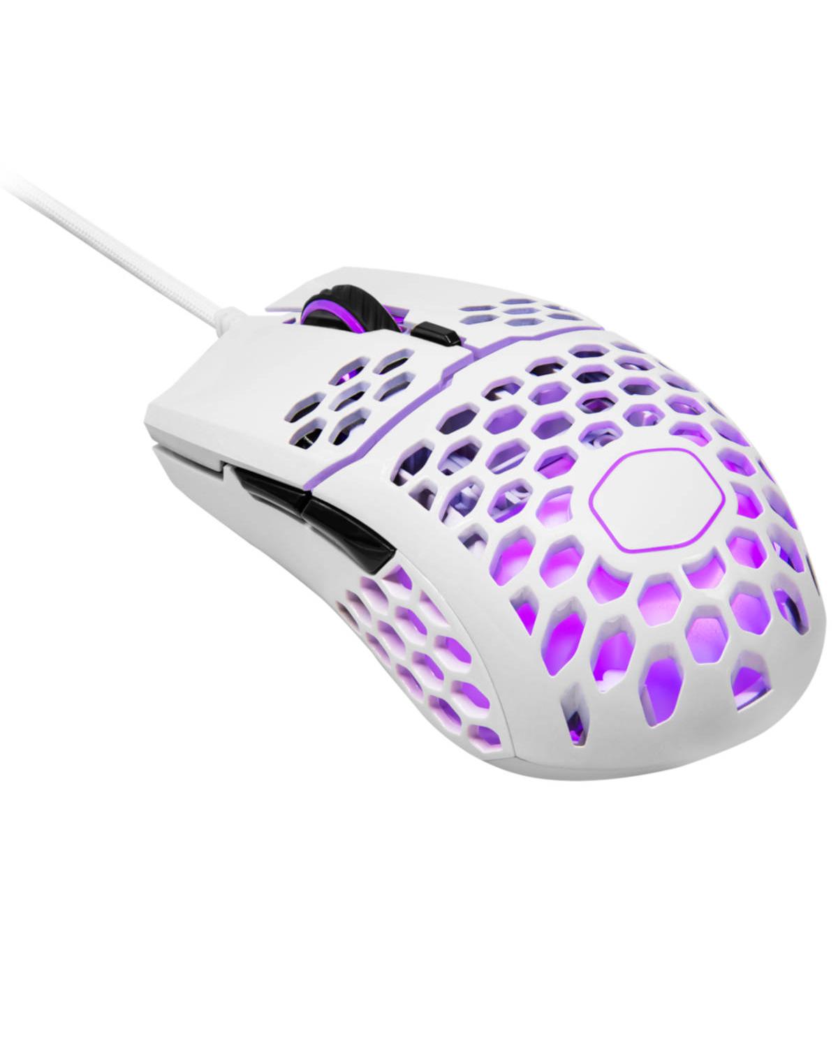 MOUSE GAMER MM711 BRANCO BRILHANTE COM LED - 16000 DPI - MM-711-WWOL2