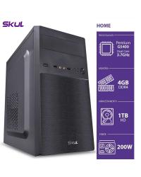 COMPUTADOR HOME H200 - PENTIUM DUAL CORE G5400 3.7GHZ 8ªGER MEM 4GB DDR4 HD 1TB HDMI/VGA FONTE 200W