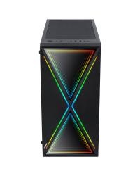 GABINETE MID-TOWER FUTURE PRETO 1 FAN RGB LATERAL EM VIDRO TEMPERADO - FUPTRGB1FV