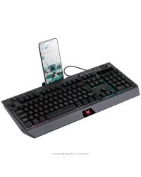 TECLADO GAMER PROTECTOR ABNT2 MULTIMIDIA LED 7 CORES USB COM SUPORTE SMARTPHONE - GT800