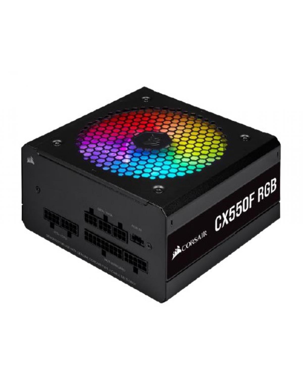 FONTE ATX 550W - CX550F FULL MODULAR - RGB BLACK - 80 PLUS BRONZE - COM CABO DE FORCA - CP-9020216-BR
