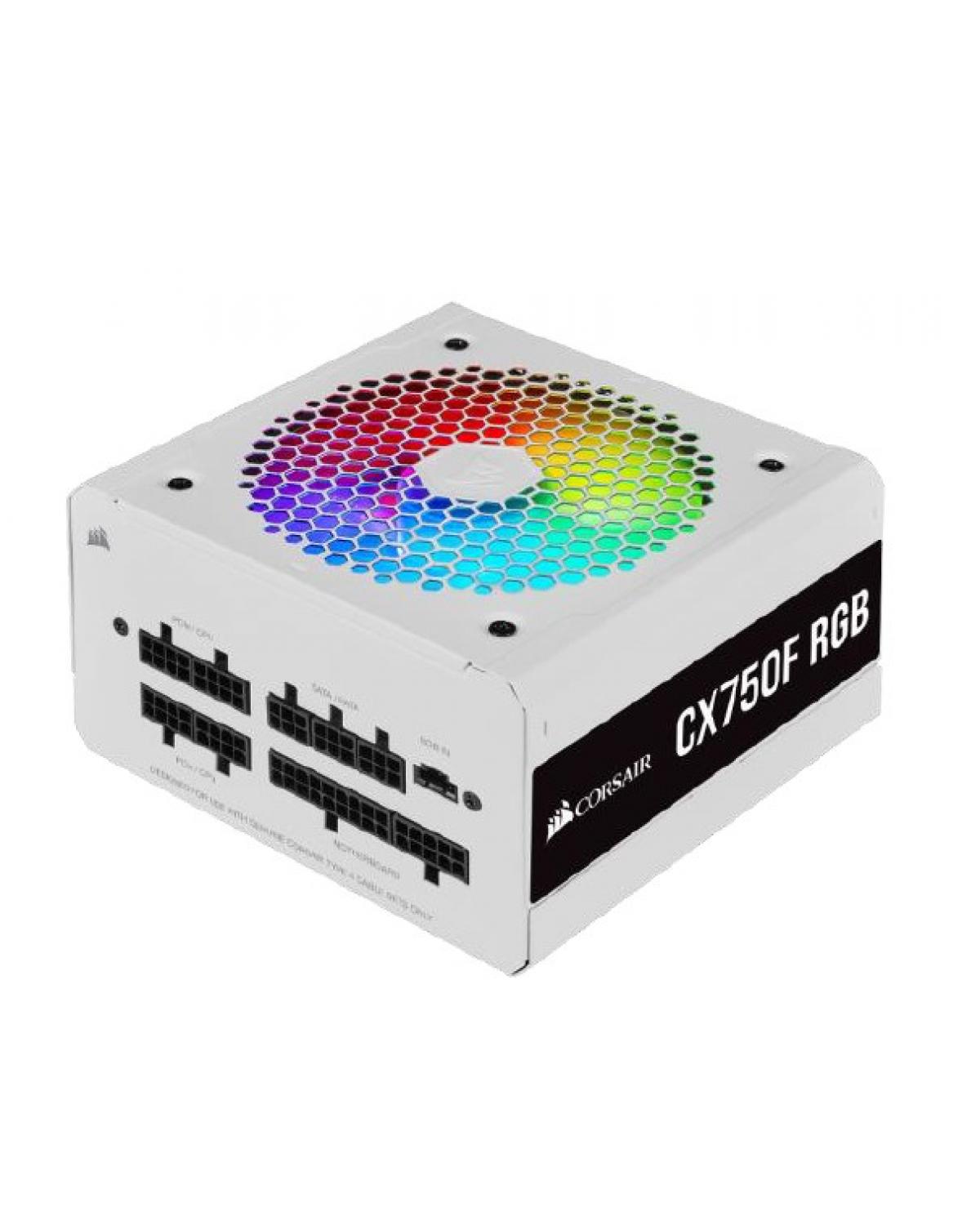 FONTE ATX 750W - CX750F FULL MODULAR - RGB WHITE - 80 PLUS BRONZE - COM CABO DE FORCA - CP-9020227-BR