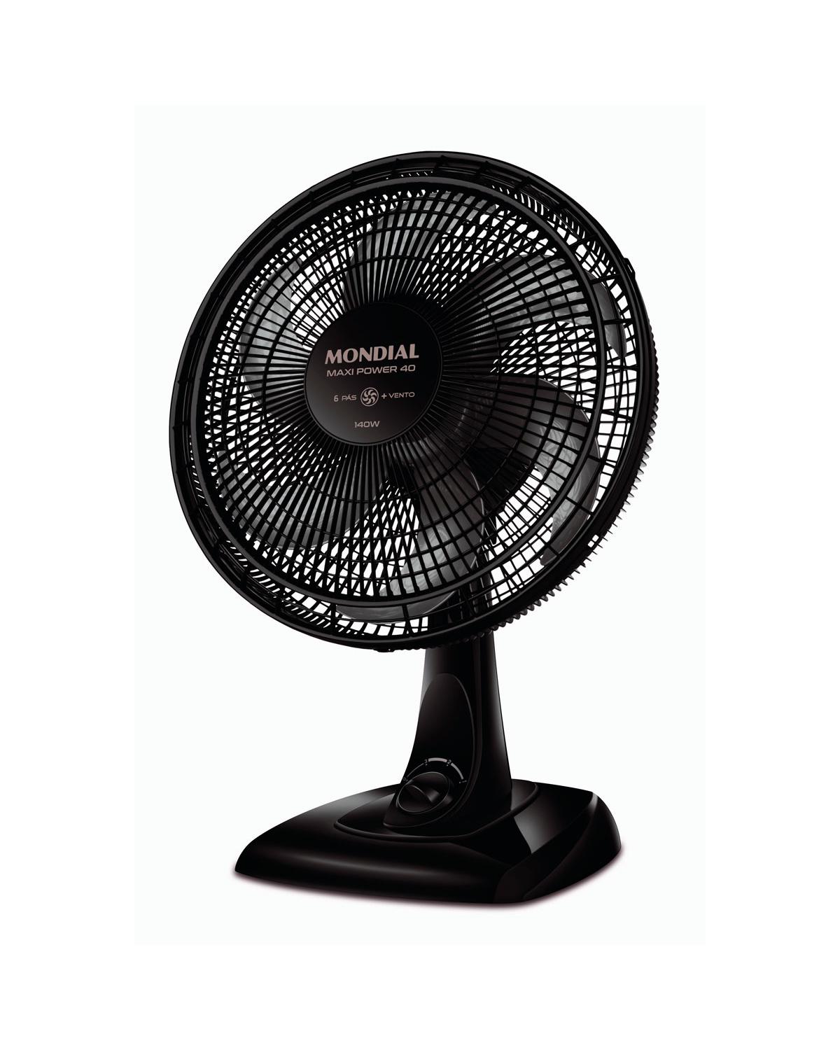 VENTILADOR MESA 40CM 6 PÁS V-40B 140W 127V PRETO