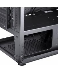 GABINETE GAMER VX GAMING ANTARES COM VIDRO TEMPERADO PRETO FRONTAL COM 3 FANS RGB PLACA DE VÍDEO VERTICAL