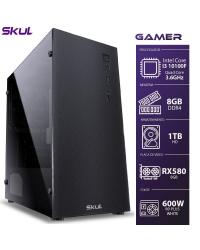 COMPUTADOR GAMER 3000 - I3 10100F 3.6GHZ 10ª GER. MEM. 8GB DDR4 HD 1TB RX 580 8GB FONTE 600W